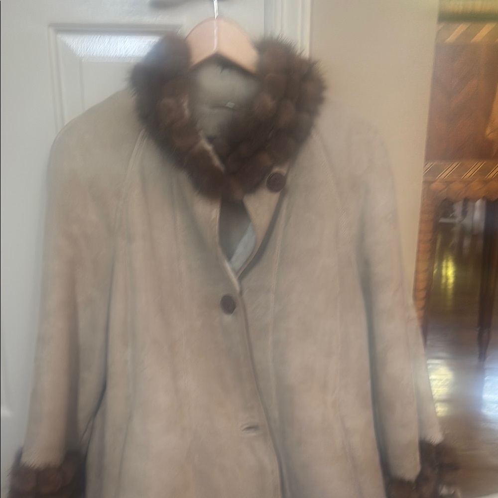 Mink Trimmed Shearling